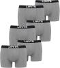 Levis Herren Boxershorts 6er Pack - Solid Basic Boxer Brief - 905001001 (Grau, L)