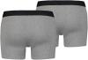 Levis Herren Boxershorts 6er Pack - Solid Basic Boxer Brief - 905001001 (Grau, L)