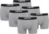 Levis Men SOLID Basic Boxer Brief ORG CO 6P, Farbe:Middle Grey Melange, Bekleidungsgröße:XXL