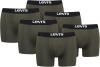 Levis Herren Boxershorts Boxer Brief Unterhosen 905001001 6er Pack, Farbe:Khaki, Bekleidungsgröße:L