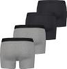 4 er Pack Levis Boxer Brief Boxershorts Men Herren Unterhose Pant Unterwäsche, Farbe:Black/Grey Melange, Bekleidungsgröße:XL
