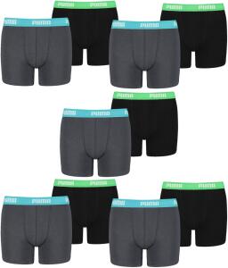 PUMA 10 er Pack Boxer Boxershorts Jungen Kinder Unterhose...
