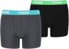 PUMA Jungen Boys Basic Boxer 2P Boxershorts, Mehrfarbig (India Ink/Turquoise 376), (Herstellergröße: 176) (2er Pack)