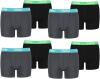 PUMA Junior Boys Boxershort Basic Boys Boxer 4er Pack, Grösse:128 (S);Farbe:India Ink/Turquoise