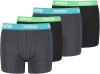 PUMA Boxershorts Jungen Kinder Unterhose Unterwäsche 4 er Pack, Farbe:376 - India Ink/Turquoise, Bekleidung:140