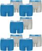 PUMA 10 er Pack Boxer Boxershorts Jungen Kinder Unterhose Unterwäsche, Farbe:417 - Blue/Grey, Bekleidung:140