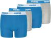 PUMA Boxershorts Jungen Kinder Unterhose Unterwäsche 4 er Pack, Farbe:417 - Blue/Grey, Bekleidung:140
