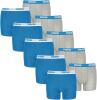 PUMA 4 er Pack Boxer Boxershorts Jungen Kinder Unterhose Unterwäsche, Farbe:417 - Blue/Grey, Bekleidung:164