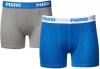PUMA 4 er Pack Boxer Boxershorts Jungen Kinder Unterhose Unterwäsche, Bekleidung:164, Farbe:Blue/Grey