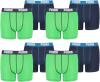 PUMA 8 er Pack Boxer Boxershorts Jungen Kinder Unterhose Unterwäsche, Farbe:686 - Green/Blue, Bekleidung:128