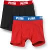 Puma Jungen Boys Basic Boxer 2P Boxershorts, Mehrfarbig (Red/Black 786), (Herstellergröÿe. 176) (2Er Pack)