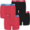 PUMA Junior Boys Boxershort Basic Boys Boxer 4er Pack, Farbe:Red/Black (786), Grösse:176