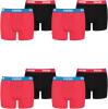 PUMA 8 er Pack Boxer Boxershorts Jungen Kinder Unterhose Unterwäsche, Farbe:786 - Red/Black, Bekleidung:176