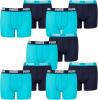 PUMA 10 er Pack Boxer Boxershorts Jungen Kinder Unterhose Unterwäsche, Farbe:789 - Bright Blue, Bekleidung:128
