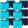 PUMA 12 er Pack Boxer Boxershorts Jungen Kinder Unterhose Unterwäsche, Farbe:789 - Bright Blue, Bekleidung:128