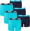 PUMA 6 er Pack Boxer Boxershorts Jungen Kinder Unterhose Unterwäsche, Farbe:789 - Bright Blue, Bekleidung:176