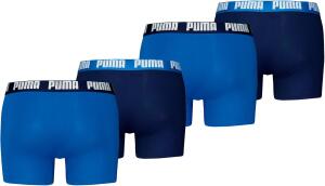 PUMA 4 er Pack Boxer Boxershorts Men Herren Unterhose Pant Unterwäsche, Farbe:420 - True Blue, Bekleidungsgröße:L