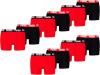 PUMA 10 er Pack Boxer Boxershorts Men Herren Unterhose Pant Unterwäsche, Farbe:786 - Red/Black, Bekleidungsgröße:L