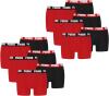 PUMA Herren Boxershorts Unterhosen 521015001 10er Pack, Farbe:786 - Red/Black, Bekleidungsgröße:L
