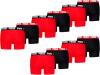 PUMA 10 er Pack Boxer Boxershorts Men Herren Unterhose Pant Unterwäsche, Farbe:786 - Red/Black, Bekleidungsgröße:XL