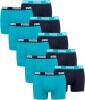 PUMA 10 er Pack Boxer Boxershorts Men Herren Unterhose Pant Unterwäsche, Farbe:796 - Aqua/Blue, Bekleidungsgröße:L