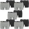PUMA 10 er Pack Boxer Boxershorts Men Herren Unterhose Pant Unterwäsche, Farbe:691 - Dark Grey Melange/Black, Bekleidungsgröße:XL
