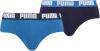 PUMA Herren Slips Briefs Unterhosen ohme Eingriff 4er Packl (M, True Blue (420))