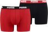 PUMA Herren Puma Basic 2p Boxer Shorts, (Red/ Black 786), XL EU
