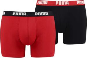 PUMA Herren Puma Basic 2p Boxer Shorts, (Red/ Black 786),...