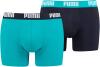 PUMA Herren Puma Basic 2p Boxer Shorts, (Aqua/ Blue 796), M EU