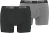 Puma Herren Boxershorts 2er Pack, Dark Grey Melange/Black, M
