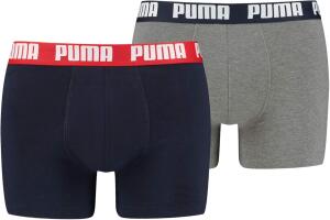PUMA Herren Basic Boxers Boxer Shorts, Blue/Grey Melange,...