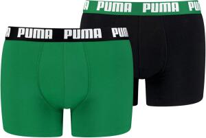 PUMA Herren Basic Boxers Boxer Shorts, Black/Green, XL...