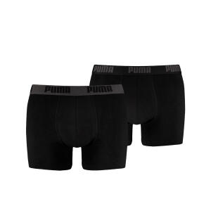PUMA Herren Basic Boxers Boxer Shorts, Black/Green, XL (2er Pack)