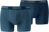 PUMA Herren Basic Boxer 2P Unterwäsche, Blau (denim), L