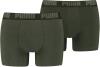 PUMA Herren Basic Boxershorts, Green Melange, L (2er Pack)