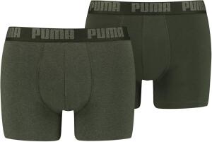 PUMA Herren Basic Boxershorts, Green Melange, XL (2er Pack)