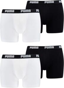 PUMA Boxershort Basic 4er Pack, -301 White / Black, XL