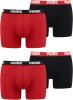 PUMA Herren Basic Boxer Unterwäsche, Red/Black (786), XL