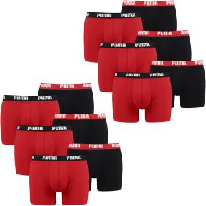 PUMA Herren Basic Boxer Unterwäsche, Red/Black (786), XXL