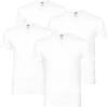 Puma Herren 4er Pack T-Shirt V-Neck Kurzarm Einfarbig V-Ausschnitt, 300 - White, M