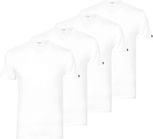 PUMA Herren Basic Shirts V-Neck T-Shirts 100000890 4er...