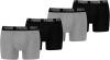 PUMA 4 er Pack Boxer Boxershorts Men Herren Unterhose Pant Unterwäsche, Farbe:691 - Dark Grey Melange/Black, Bekleidungsgröße:L