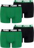 PUMA 4 er Pack Boxer Boxershorts Men Herren Unterhose Pant Unterwäsche, Farbe:035 - Amazon Green, Bekleidungsgröße:M