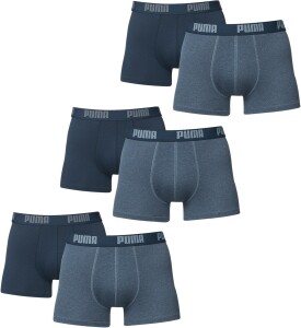 PUMA 6 er Pack Boxer Boxershorts Men Herren Unterhose Pant Unterwäsche, Farbe:162 - Denim, Bekleidungsgröße:XL