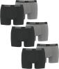 PUMA 8 er Pack Boxer Boxershorts Men Herren Unterhose Pant Unterwäsche, Farbe:691 - Dark Grey Melange/Black, Bekleidungsgröße:XL