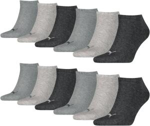 PUMA 12 Paar Sneaker Invisible Socken Gr. 35-49 Unisex...