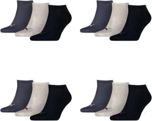 PUMA 12 Paar Sneaker Invisible Socken Gr. 35-49 Unisex...