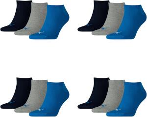 PUMA 12 Paar Sneaker Invisible Socken Gr. 35-49 Unisex...