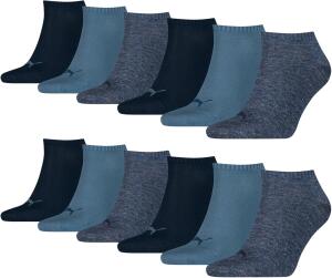 PUMA 12 Paar Sneaker Invisible Socken Gr. 35-49 Unisex...